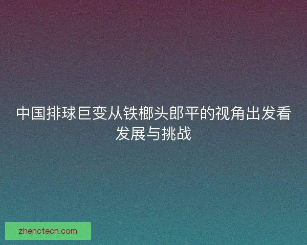 中国排球巨变从铁榔头郎平的视角出发看发展与挑战