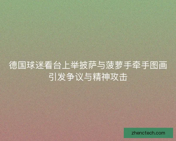 德国球迷看台上举披萨与菠萝手牵手图画引发争议与精神攻击